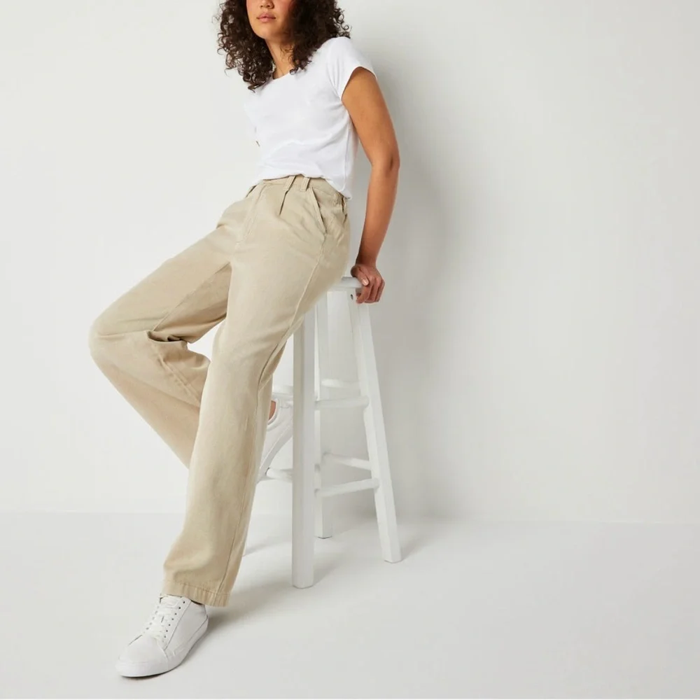 Arizona-Juniors Loose Fit Wide Leg Trouser - Picture 2 of 5